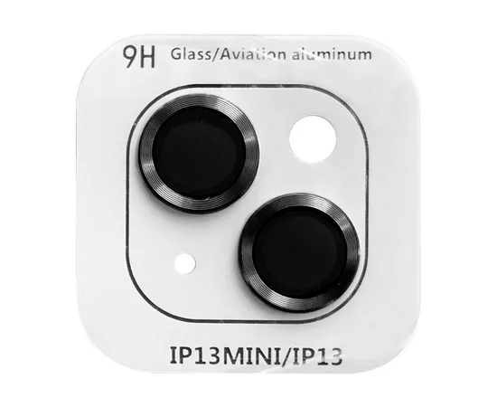 Защитное стекло Metal Classic на камеру (в упак.) для Apple iPhone 13 mini / 13 Черный / Midnight