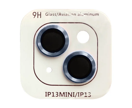 Защитное стекло Metal Classic на камеру (в упак.) для Apple iPhone 13 mini / 13 Синий / Blue
