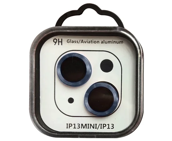 Защитное стекло Metal Classic на камеру (в упак.) для Apple iPhone 13 mini / 13 Синий / Blue