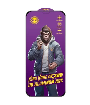 Захисне скло 5D Anti-static Purple (тех.пак) для Apple iPhone 13 Pro Max / 14 Plus (6.7") Чорний