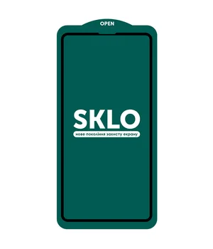 Захисне скло SKLO 5D (full glue) (тех.пак) для Apple iPhone 13 Pro Max / 14 Plus (6.7 ") Чорний