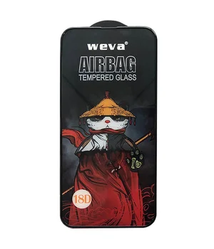 Захисне 2.5D скло Weva AirBag (тех.пак) для Apple iPhone 13 Pro Max / 14 Plus (6.7") Чорний