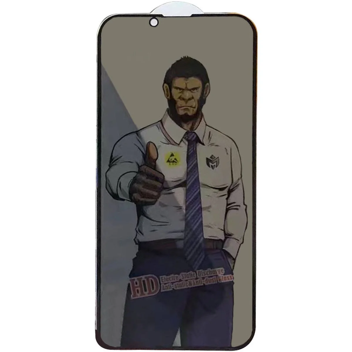 Защитное стекло Privacy 5D Anti-Static (тех.пак) для Apple iPhone 13 Pro Max / 14 Plus (6.7") Черный