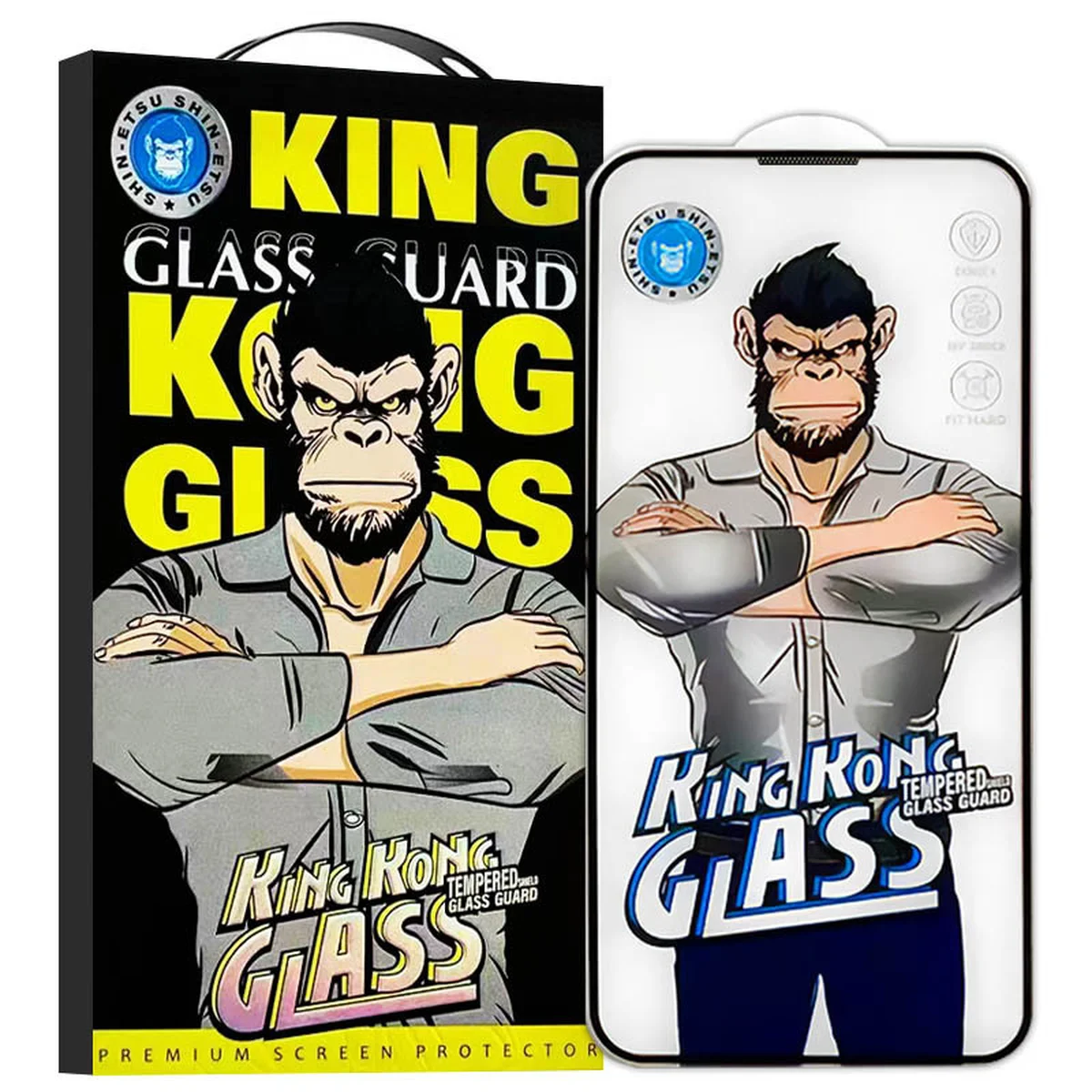 Захисне 2.5D скло King Kong HD для Apple iPhone 13 Pro Max / 14 Plus (6.7") Чорний