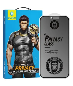 Захисне 2.5D скло Blueo Full Cover Anti-Peep Matte для Apple iPhone 13 Pro Max / 14 Plus (6.7") Чорний