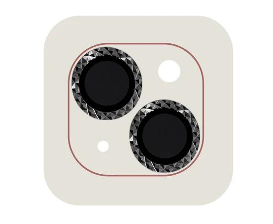 Защитное стекло Metal Shine на камеру (в упак.) для Apple iPhone 14 (6.1") / 14 Plus (6.7") Черный / Midnight