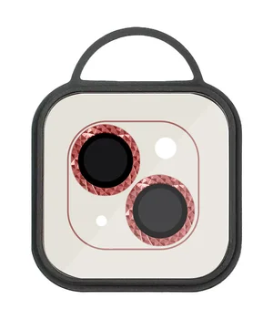 Защитное стекло Metal Shine на камеру (в упак.) для Apple iPhone 14 (6.1") / 14 Plus (6.7") Красный / Red