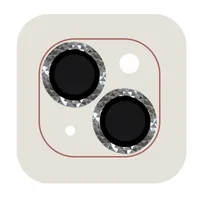 Защитное стекло Metal Shine на камеру (в упак.) для Apple iPhone 14 (6.1") / 14 Plus (6.7") Серебряный / Silver