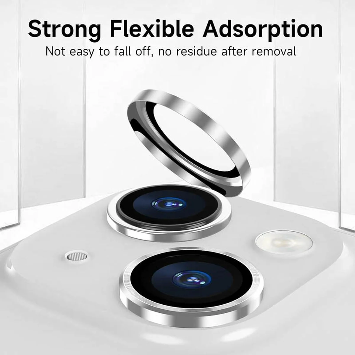 Захисне скло Metal Classic на камеру (в упак.) Apple iPhone 14 (6.1") / 14 Plus (6.7") Срібний / Silver