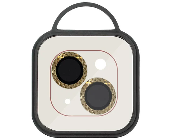 Защитное стекло Metal Shine на камеру (в упак.) для Apple iPhone 14 (6.1") / 14 Plus (6.7") Золотой / Gold