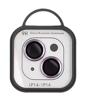 Захисне скло Metal Classic на камеру (в упак.) Apple iPhone 14 (6.1") / 14 Plus (6.7") Фіолетовий / Purple