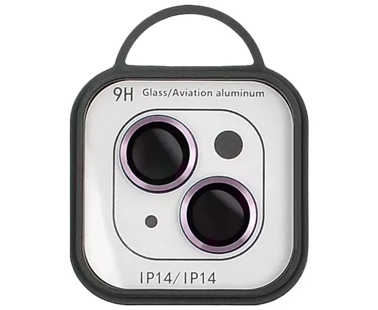 Захисне скло Metal Classic на камеру (в упак.) Apple iPhone 14 (6.1") / 14 Plus (6.7") Фіолетовий / Purple