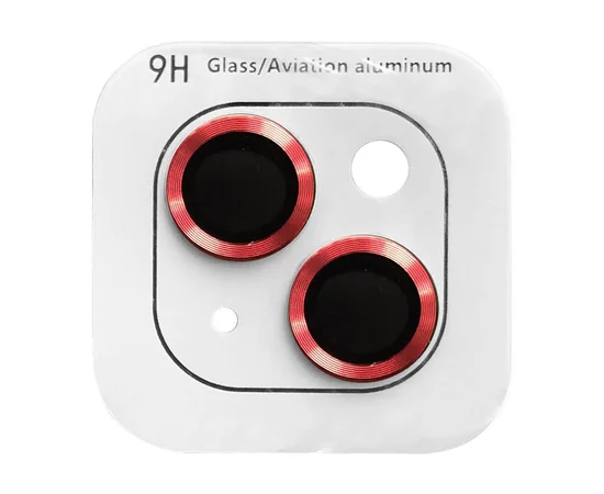 Защитное стекло Metal Classic на камеру (в упак.) для Apple iPhone 14 (6.1") / 14 Plus (6.7") Красный / Red