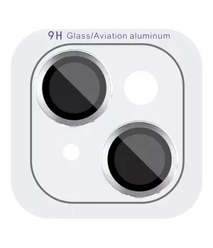 Захисне скло Metal Classic на камеру (в упак.) Apple iPhone 14 (6.1") / 14 Plus (6.7") Срібний / Silver