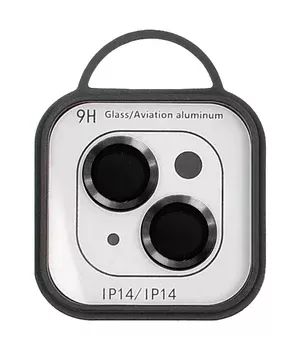 Захисне скло Metal Classic на камеру (в упак.) Apple iPhone 14 (6.1") / 14 Plus (6.7") Чорний / Midnight