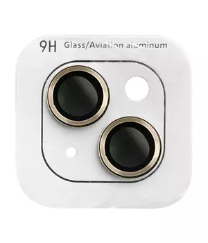 Захисне скло Metal Classic на камеру (в упак.) Apple iPhone 14 (6.1") / 14 Plus (6.7") Золотий / Gold