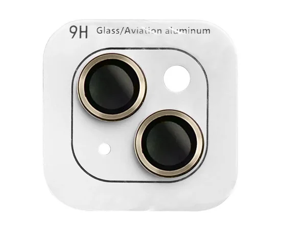 Захисне скло Metal Classic на камеру (в упак.) Apple iPhone 14 (6.1") / 14 Plus (6.7") Золотий / Gold