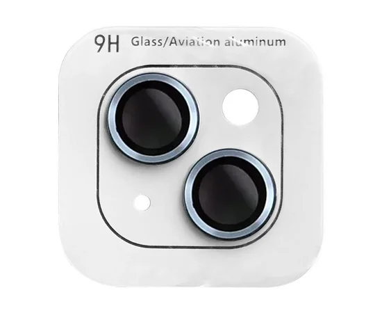 Захисне скло Metal Classic на камеру (в упак.) Apple iPhone 14 (6.1") / 14 Plus (6.7") Блакитний / Light Blue