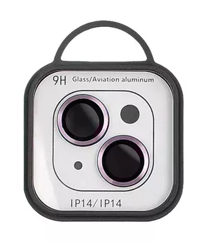 Захисне скло Metal Classic на камеру (в упак.) Apple iPhone 14 (6.1") / 14 Plus (6.7") Фіолетовий / Purple