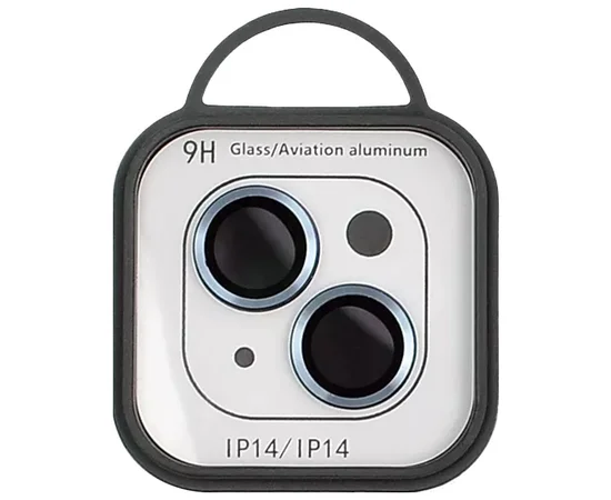 Захисне скло Metal Classic на камеру (в упак.) Apple iPhone 14 (6.1") / 14 Plus (6.7") Блакитний / Light Blue