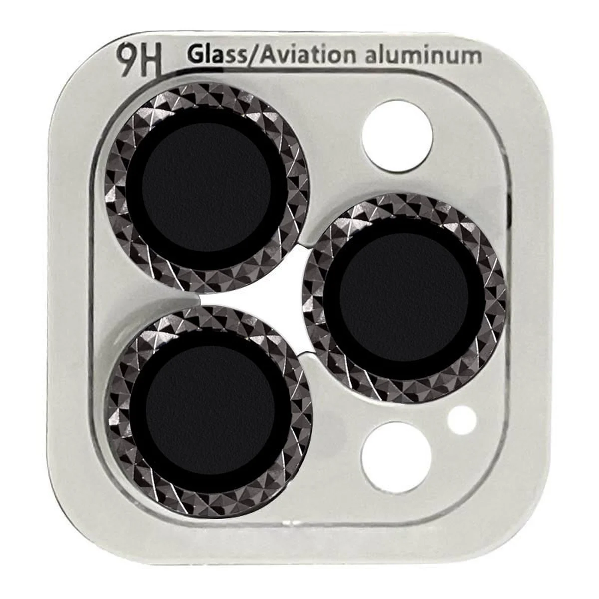 Захисне скло Metal Shine на камеру (в упак.) Apple iPhone 14 Pro (6.1") / 14 Pro Max (6.7") Темно-Сірий / Space Black