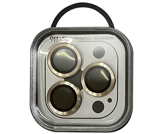 Захисне скло Metal Classic на камеру (в упак.) Apple iPhone 14 Pro (6.1") / 14 Pro Max (6.7") Золотий / Gold