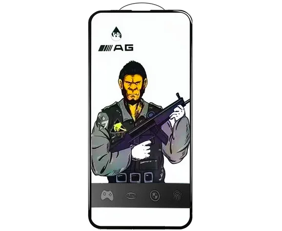 Защитное стекло 5D Anti-static Matte (тех.пак) для Apple iPhone 14 Pro (6.1") Черный