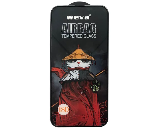 Захисне 2.5D скло Weva AirBag (тех.пак) для Apple iPhone 14 Pro (6.1") Чорний