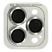 Защитное стекло Metal Classic на камеру (в упак.) для Apple iPhone 14 Pro (6.1") / 14 Pro Max (6.7") Серебряный / Silver