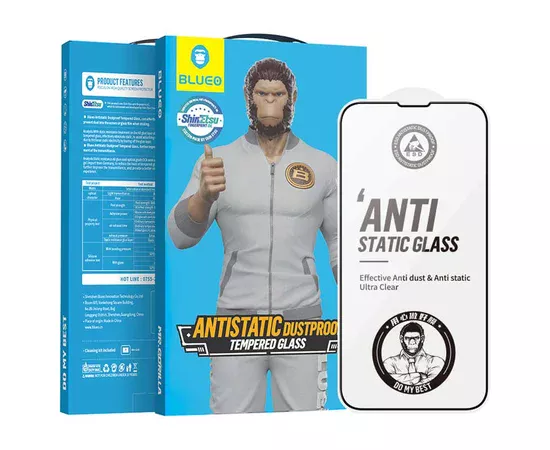 Захисне 2.5D скло Blueo Silk Full Cover HD для Apple iPhone 14 Pro (6.1") Чорний