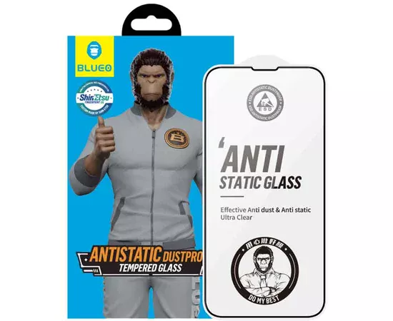 Захисне 2.5D скло Blueo Silk Full Cover HD для Apple iPhone 14 Pro (6.1") Чорний