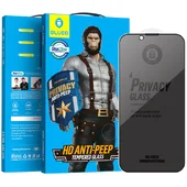 Защитное 2.5D стекло Blueo Full Cover Anti-Peep для Apple iPhone 14 Pro Max (6.7") Черный