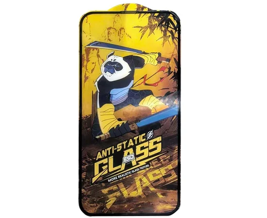 Защитное стекло 5D Anti-static Panda (тех.пак) для Apple iPhone 14 Pro Max (6.7") Черный