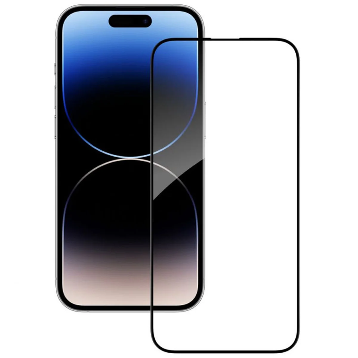 Защитное стекло "Full Glue" XD+ для Apple iPhone 14 Pro (6.1") Черный
