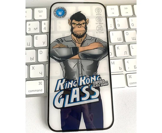 Захисне 2.5D скло King Kong HD для Apple iPhone 14 Pro Max / 15 Plus (6.7") Чорний