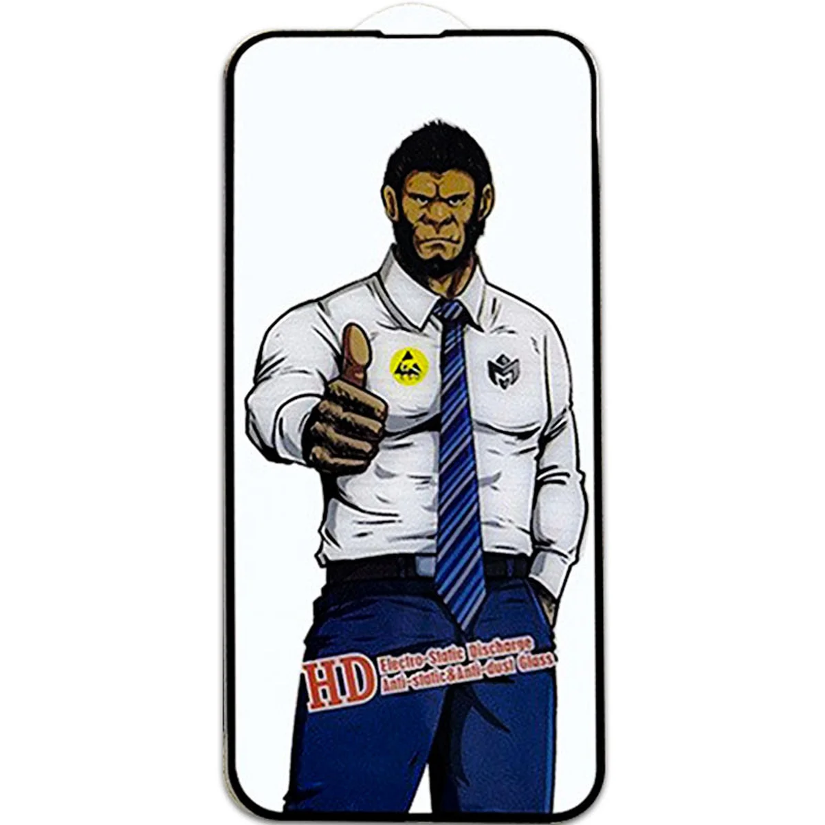 Защитное стекло 5D Anti-static Pro (full glue) (тех.пак) для Apple iPhone 14 Pro Max (6.7") Черный