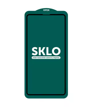 Захисне скло SKLO 5D (full glue) (тех.пак) для Apple iPhone 14 Pro Max (6.7") Чорний