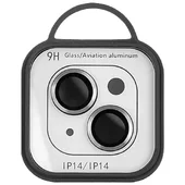 Защитное стекло Metal Classic на камеру (в упак.) для Apple iPhone 15 (6.1") / 15 Plus (6.7") Серебряный / Silver