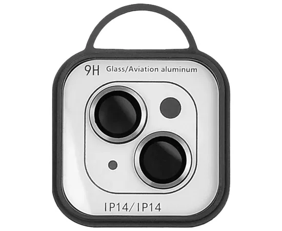 Защитное стекло Metal Classic на камеру (в упак.) для Apple iPhone 15 (6.1") / 15 Plus (6.7") Серебряный / Silver