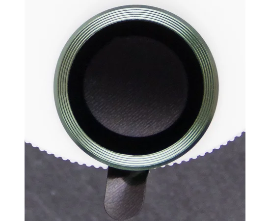 Защитное стекло Metal Classic на камеру (в упак.) для Apple iPhone 15 (6.1") / 15 Plus (6.7") Зеленый / Dark green