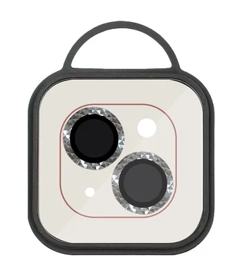 Захисне скло Metal Shine на камеру (в упак.) Apple iPhone 15 (6.1") / 15 Plus (6.7") Срібний / Silver