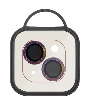 Защитное стекло Metal Shine на камеру (в упак.) для Apple iPhone 15 (6.1") / 15 Plus (6.7") Сиреневый / Rainbow Защитное стекло Metal Shine на камеру (в упак.) для Apple iPhone 15 (6.1") / 15 Plus (6.7") Сиреневый / Rainbow