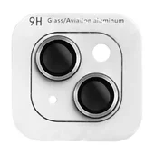 Защитное стекло Metal Classic на камеру (в упак.) для Apple iPhone 15 (6.1") / 15 Plus (6.7") Серебряный / Silver