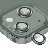 Защитное стекло Metal Classic на камеру (в упак.) для Apple iPhone 15 (6.1") / 15 Plus (6.7") Зеленый / Dark green