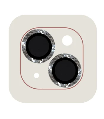 Захисне скло Metal Shine на камеру (в упак.) Apple iPhone 15 (6.1") / 15 Plus (6.7") Срібний / Silver