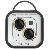 Захисне скло Metal Classic на камеру (в упак.) Apple iPhone 15 (6.1") / 15 Plus (6.7") Золотий / Gold