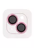 Защитное стекло Metal Shine на камеру (в упак.) для Apple iPhone 15 (6.1") / 15 Plus (6.7") Розовый / Pink