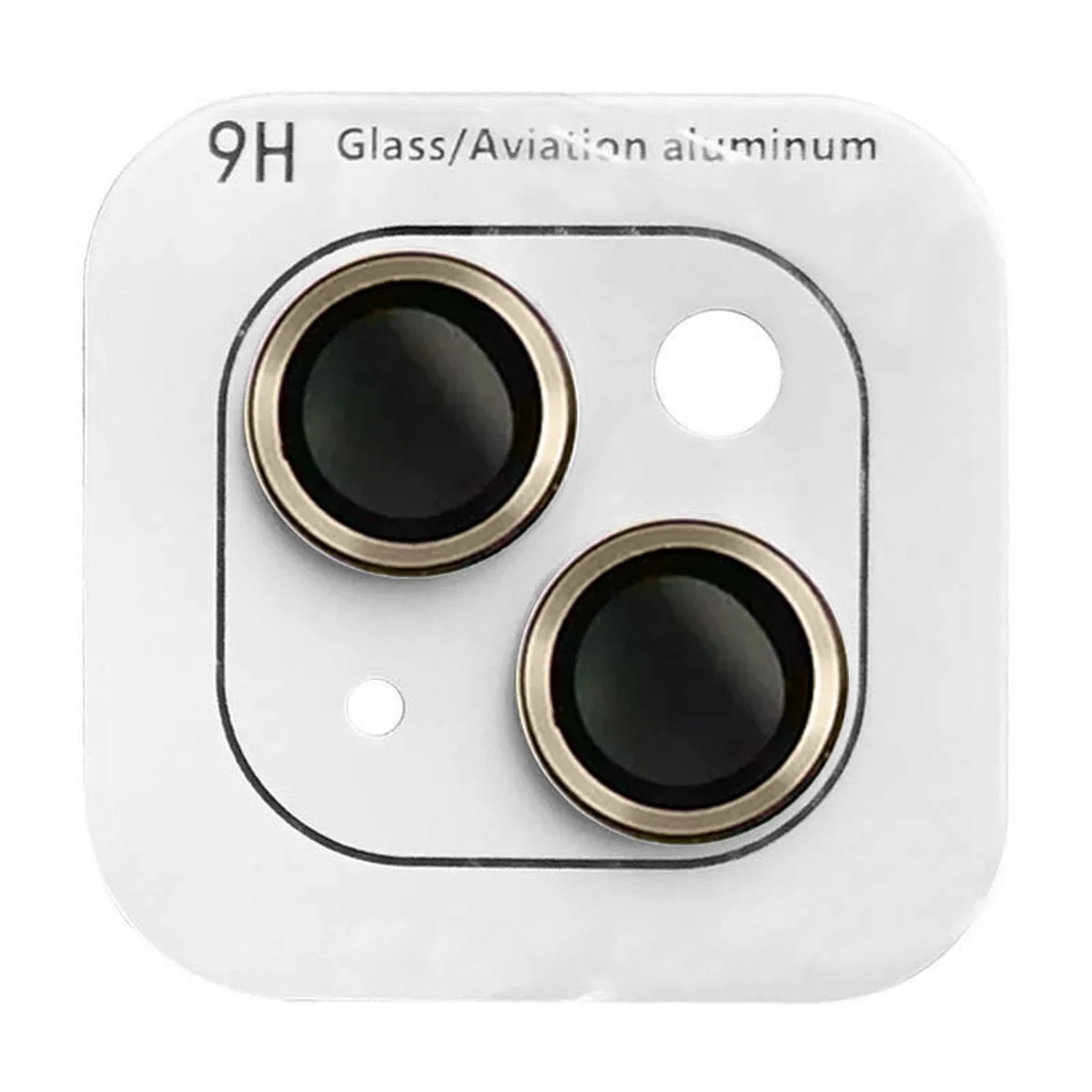 Захисне скло Metal Classic на камеру (в упак.) Apple iPhone 15 (6.1") / 15 Plus (6.7") Золотий / Gold