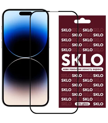Захисне скло SKLO 3D (full glue) для Apple iPhone 15 (6.1") Чорний