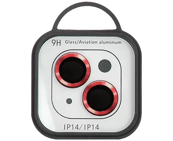 Защитное стекло Metal Classic на камеру (в упак.) для Apple iPhone 15 (6.1") / 15 Plus (6.7") Красный / Red